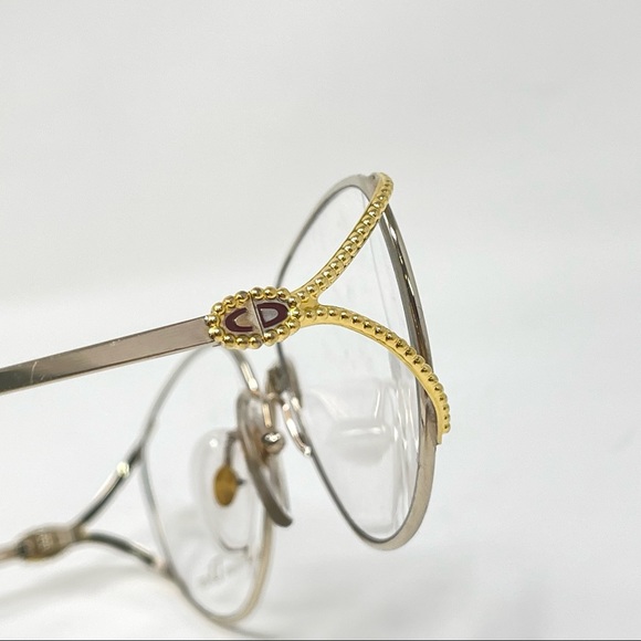 VINTAGE CHRISTIAN DIOR Eyeglasses Frame  80'S 2712 44 GOLD Austria 56 [] 16 - Picture 7 of 9